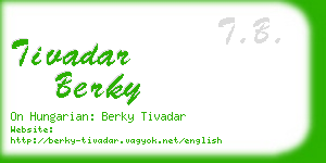 tivadar berky business card